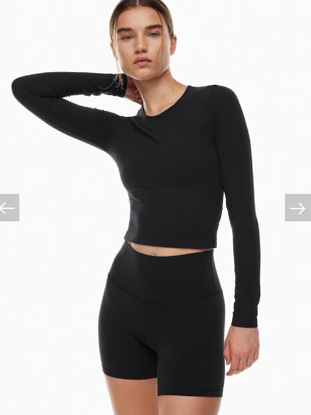 Aritzia TnAction black sporty long sleeve top